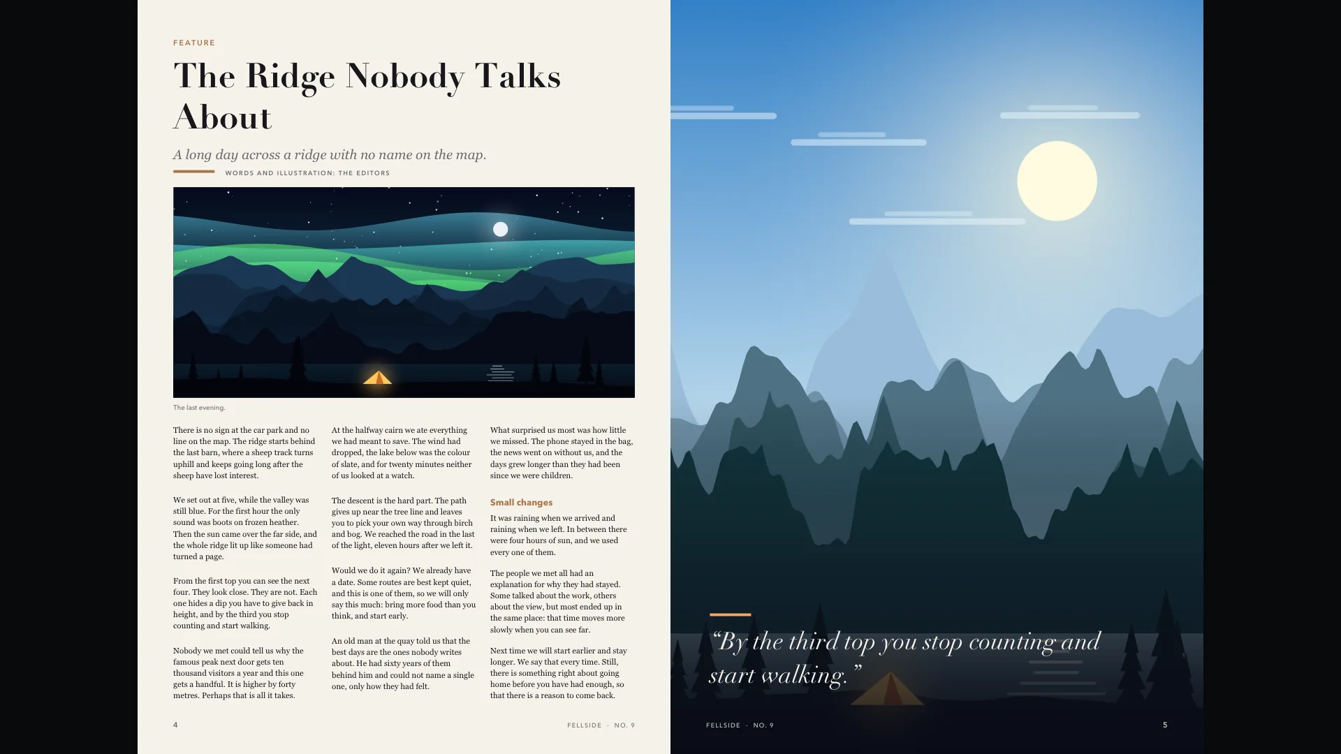 A magazine spread shown across the whole TV screen